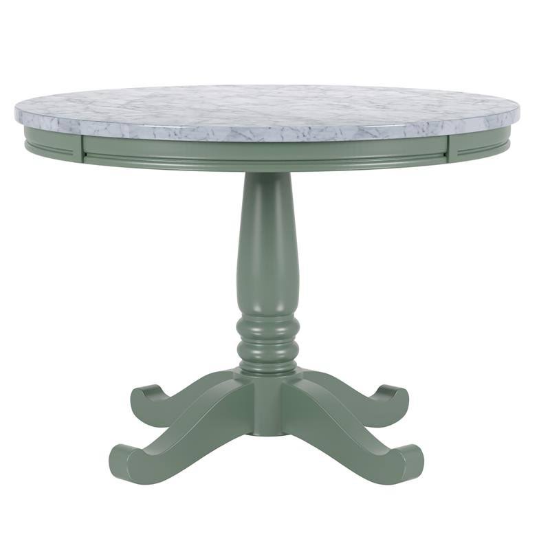 Olive Green and White Wood Dining Table H454901