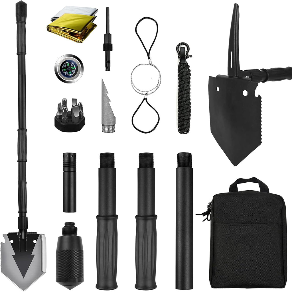Camping Shovel 38 inch Folding Shovel with Pickaxe T963165
