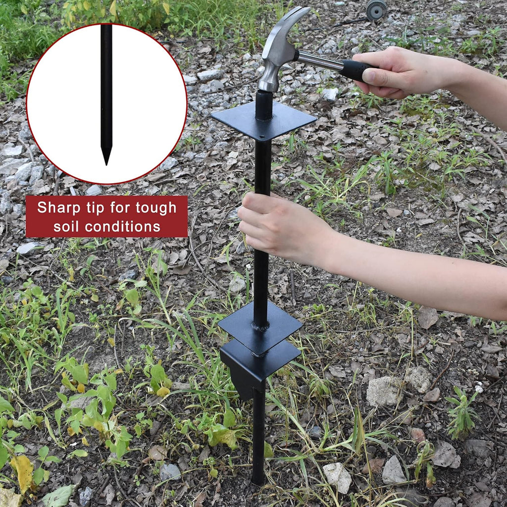 Vinyl PVC Real Estate Sign Post with Flat Cap 6' Tall, 36 Arm Holds Up to 24 Sign, White D6404