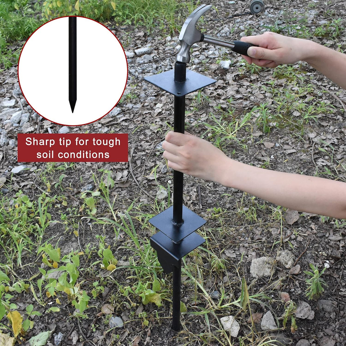 Vinyl PVC Real Estate Sign Post with Flat Cap 6' Tall, 36 Arm Holds Up to 24 Sign, White D6404