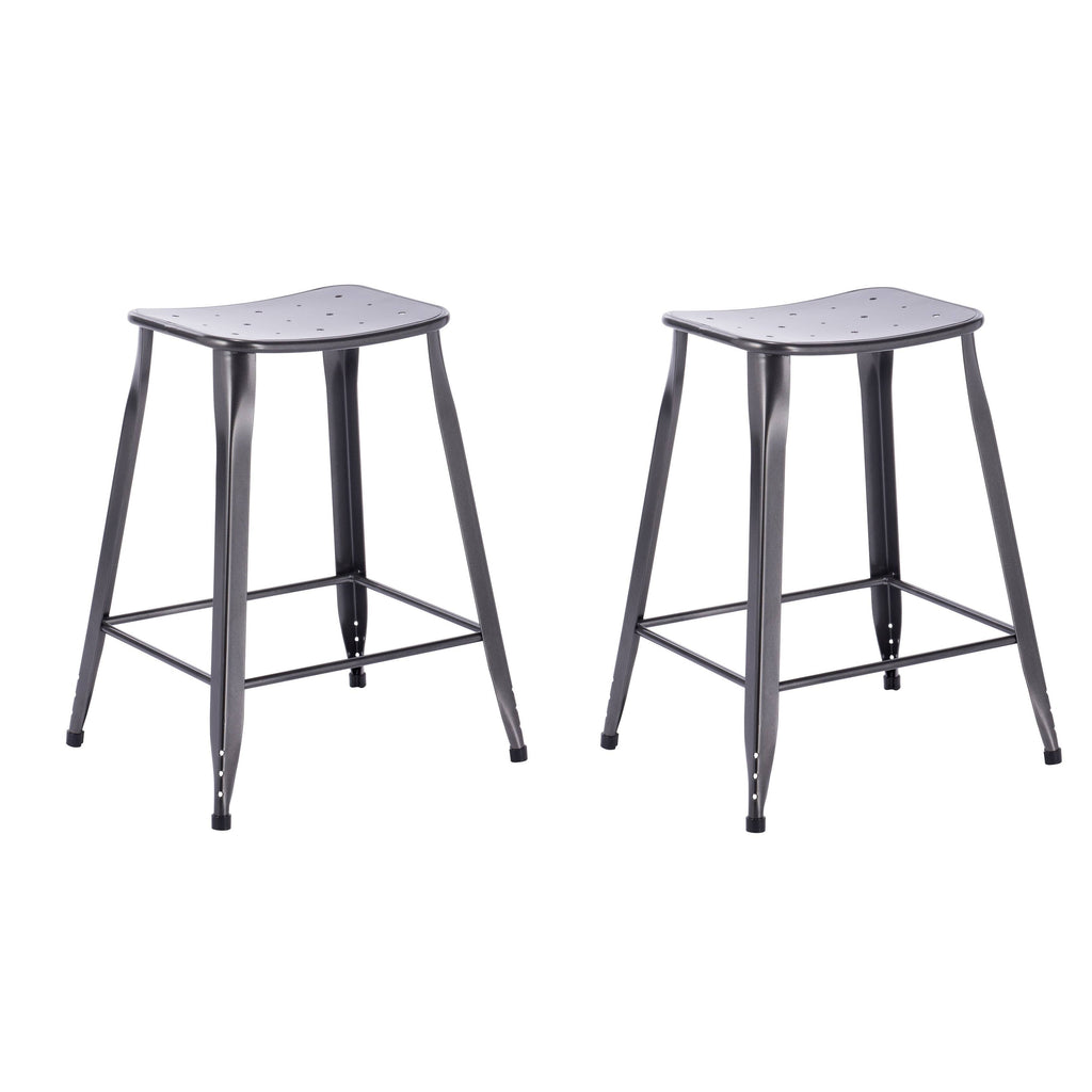 Charcoal Backless Counter Stool, 2 pack G75643