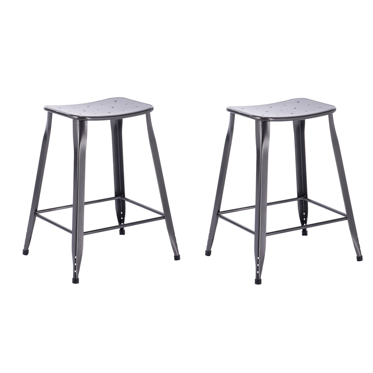 Charcoal Backless Counter Stool, 2 pack G75643