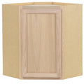 Natural Unfinished Oak Corner Wall Cabinet S8110