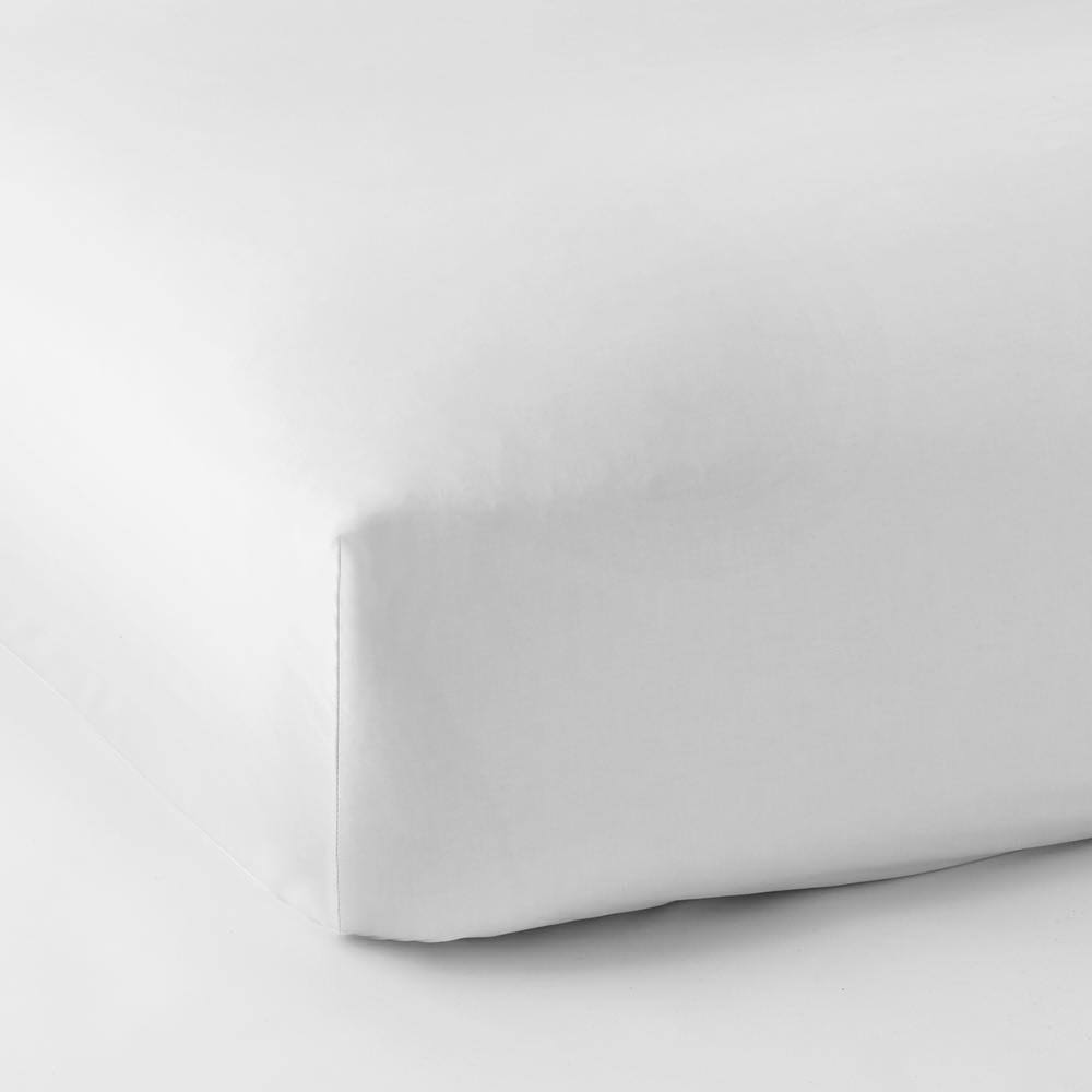White 500-Thread Count Cotton Sateen Full Fitted Sheet A173893