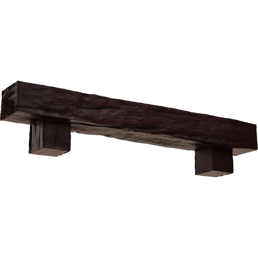 Premium Cherry Faux Wood Fireplace Mantel Kit with Alamo Corbels Y7464