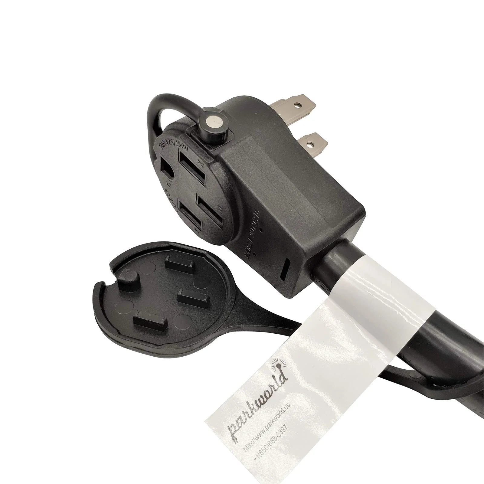 RV 50A Splitter Adapter Cord 14-50P to 14-50R & 10-50R Industrial 3-Prong 50A 250V Female (1.5FT) U450