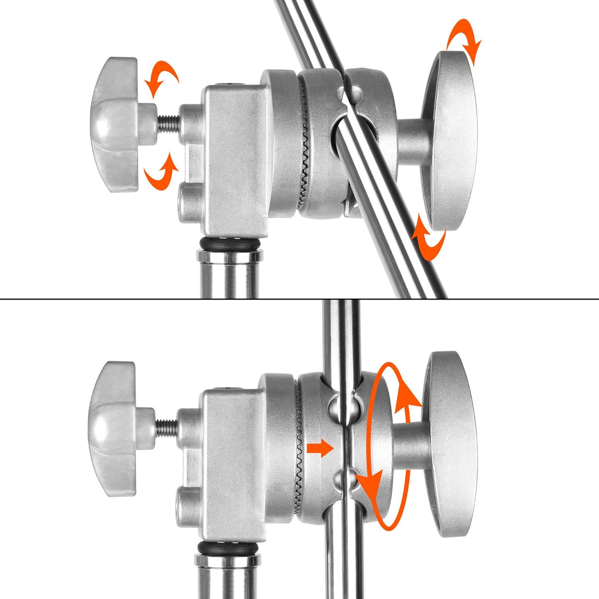 C Stand with Boom Arm, 10ft/300cm Adjustable Heavy Duty Light Cstand with 4.2ft/128cm Holding Arm, 2 Pieces Grip Head N169186