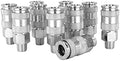 1/4" MNPT High Flow Steel Quick-Connect Coupler Box of 10 L543066