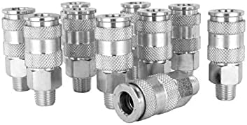 1/4" MNPT High Flow Steel Quick-Connect Coupler Box of 10 L543066