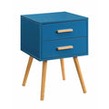 Blue 2-Drawer End Table M800021