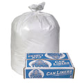 White 0.75 Mil 33in. x 39in. Can Liner Case of 150 I310108
