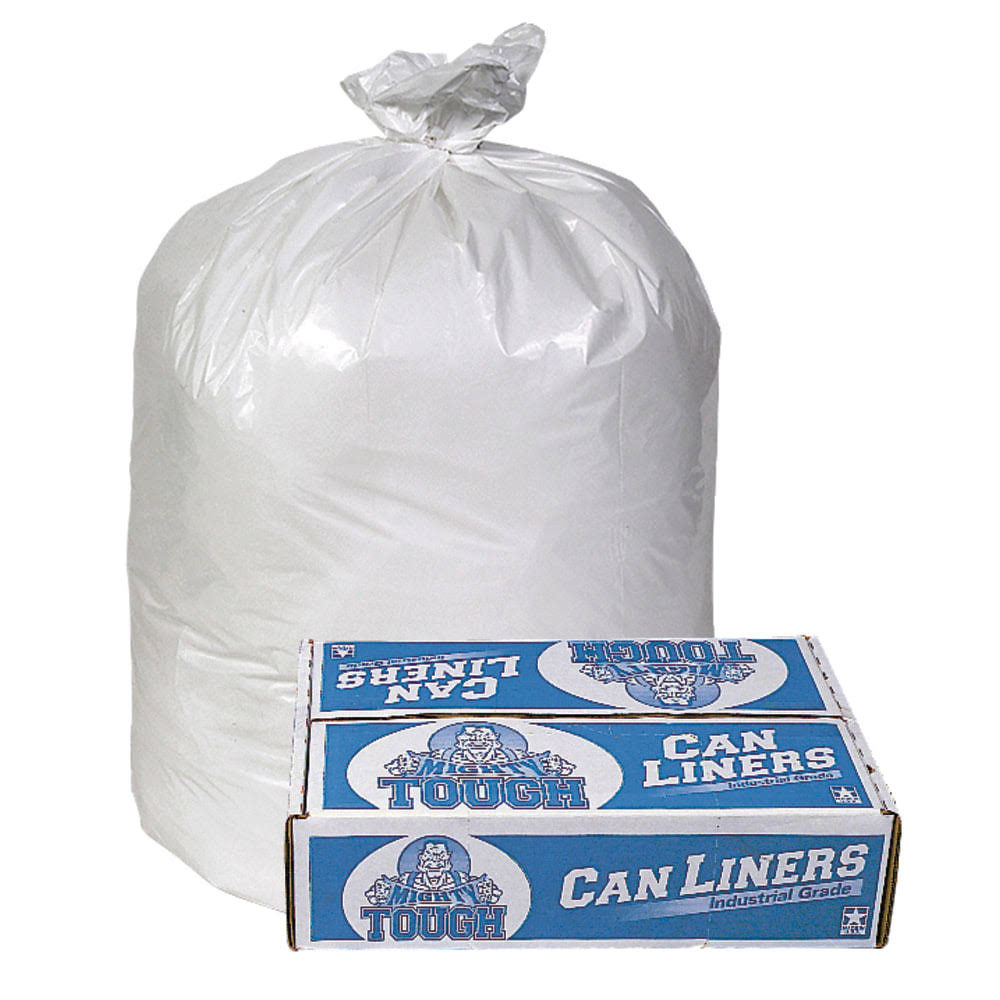 White 0.75 Mil 33in. x 39in. Can Liner Case of 150 I310108