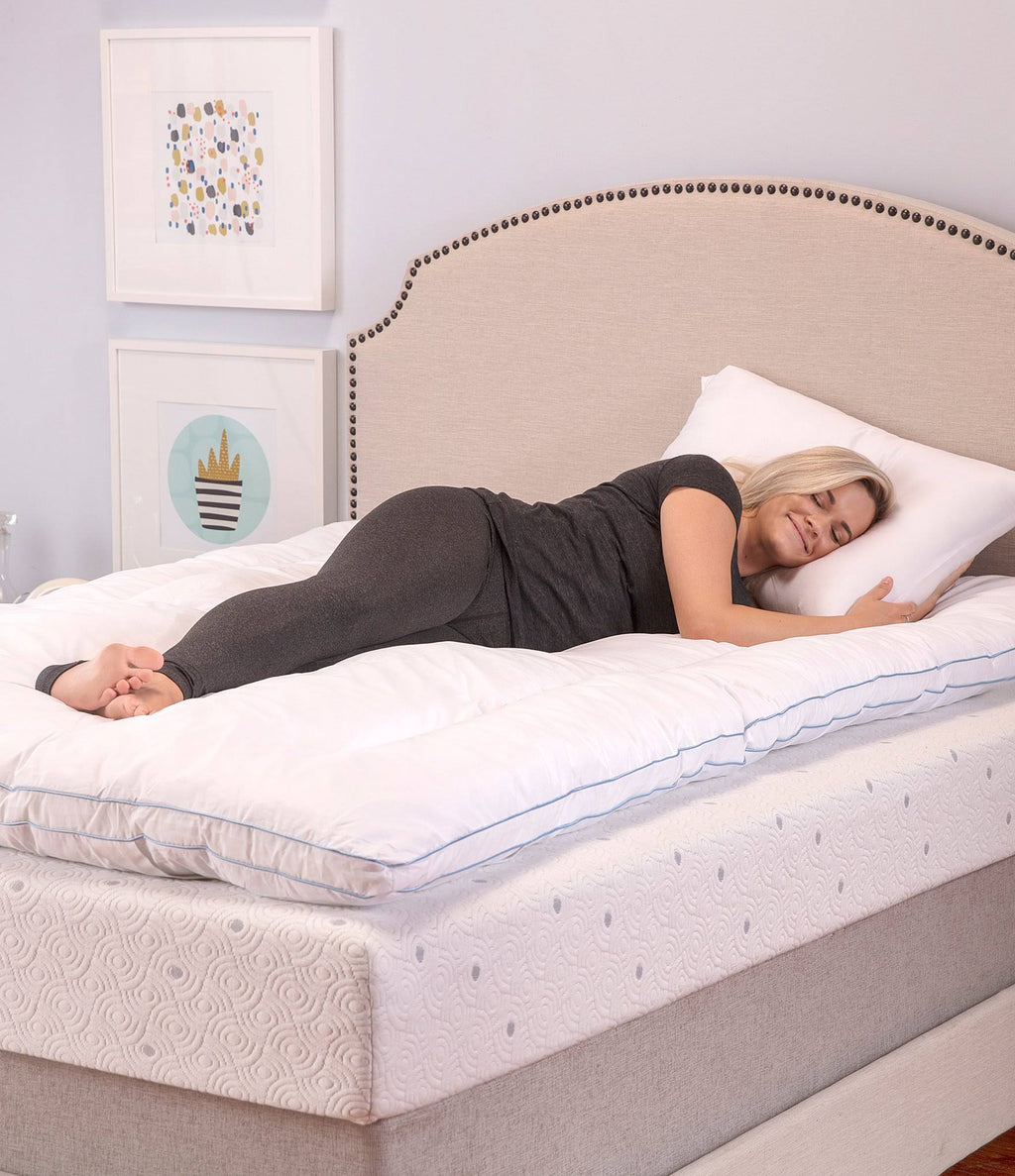 Queen Memory Foam and Fiber Mattress Topper N209849