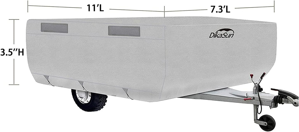 Pop Up Folding Camper Cover with Adhesive Repair Patches (3 Layers 8'-10') Pack of 2 U8741