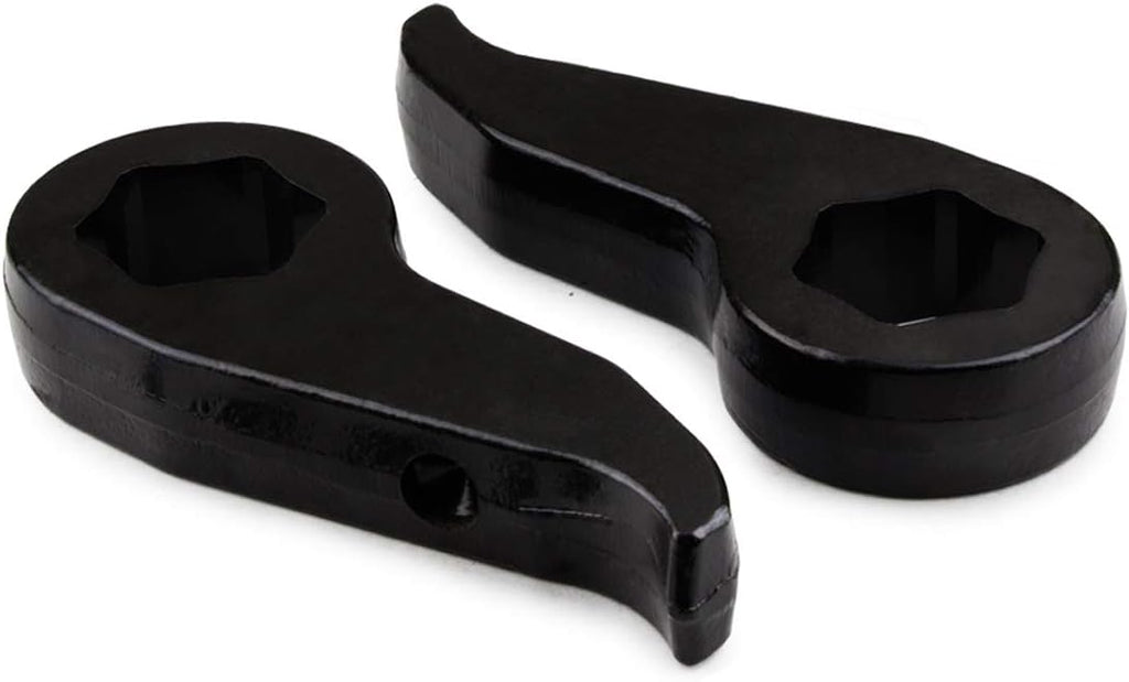 Front 2" Rear Leveling Lift Kit Adjustable Torsion Keys + Rear Blocks + U-bolts + Shock Extenders Fits 2011-2019 Chevy Silverado GMC Sierra 2500HD 3500HD 4WD B9449