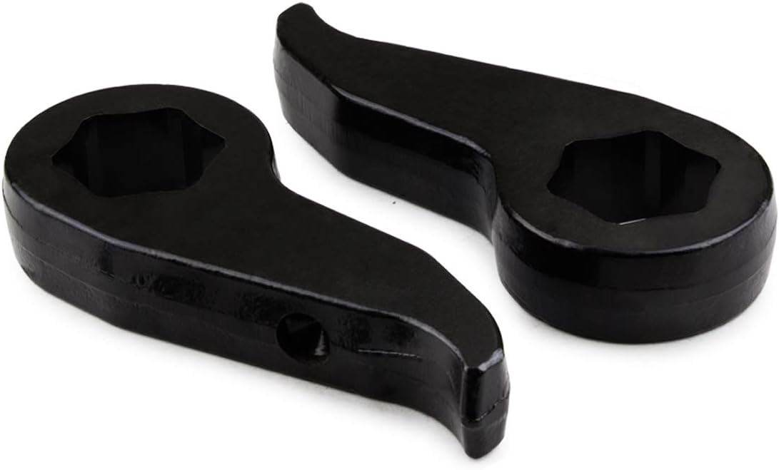 Front 2" Rear Leveling Lift Kit Adjustable Torsion Keys + Rear Blocks + U-bolts + Shock Extenders Fits 2011-2019 Chevy Silverado GMC Sierra 2500HD 3500HD 4WD B9449