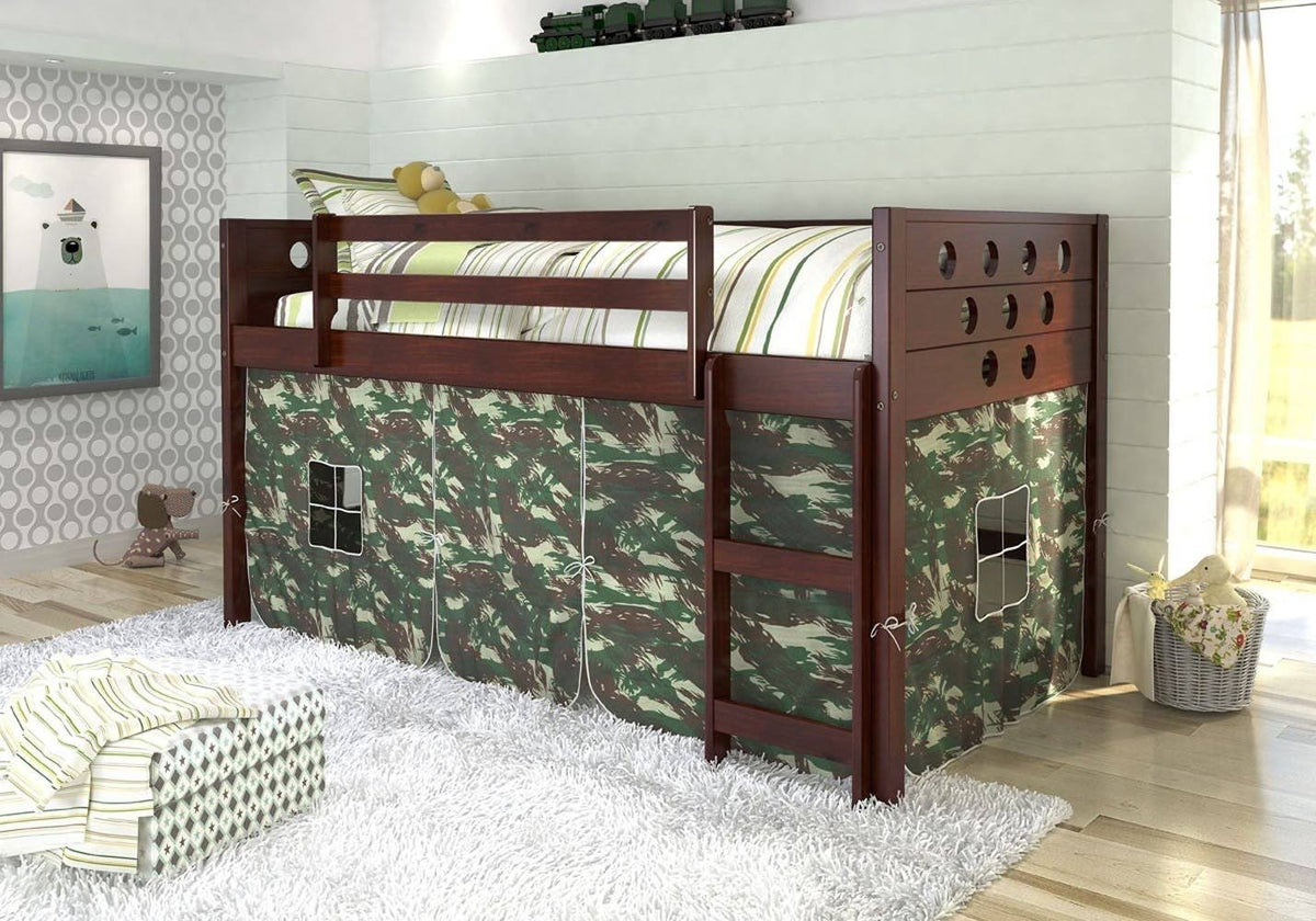 Twin Camo Tent Loft Bed D5921