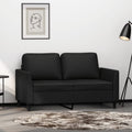 Black Faux Leather 2-Seater Sofa X360894
