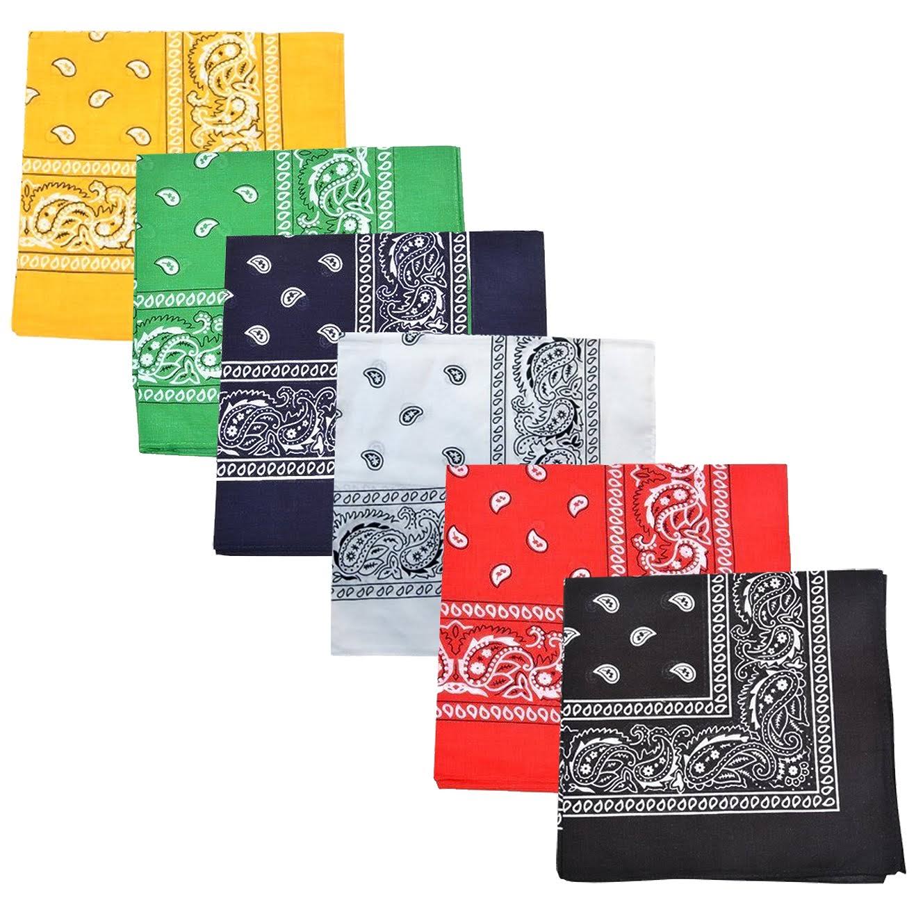Orange 100% Polyester Bandanas - 72 Pack D4978