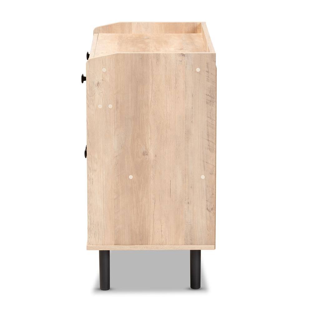 Oak Brown 2-Door Finished Wood Kitchen Storage Cabinet G672