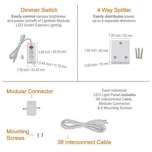 6 inch Warm White Modular LED Under Cabinet Lighting Pro Kit (12 Panels) X9597