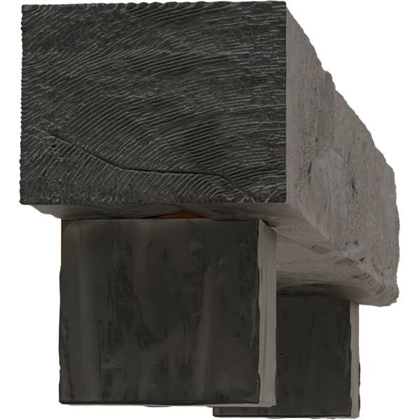 Aged Ash Faux Wood Fireplace Mantel Kit with Alamo Corbels Q630