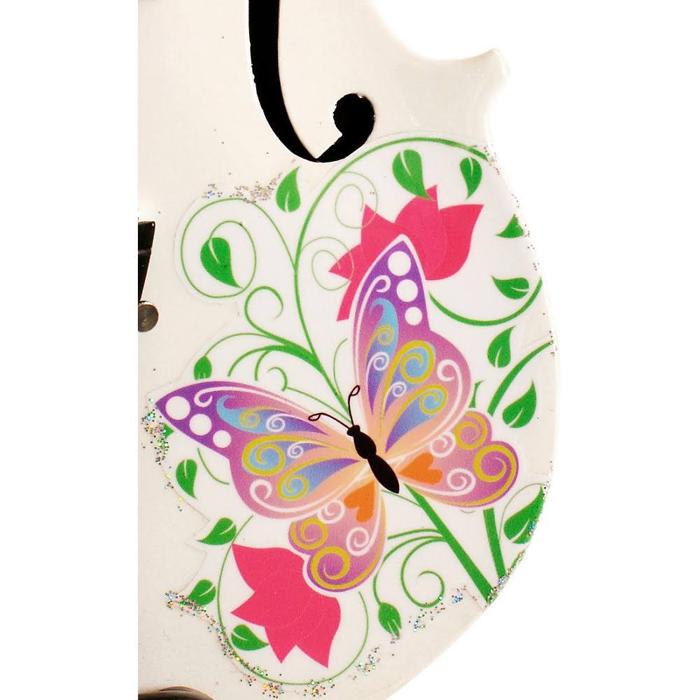 White Glitter Violin Outfit 4/4 S24769