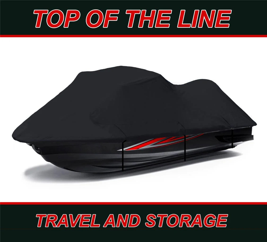 Black 600 Denier Jet Ski PWC Cover 2 Seater T37476