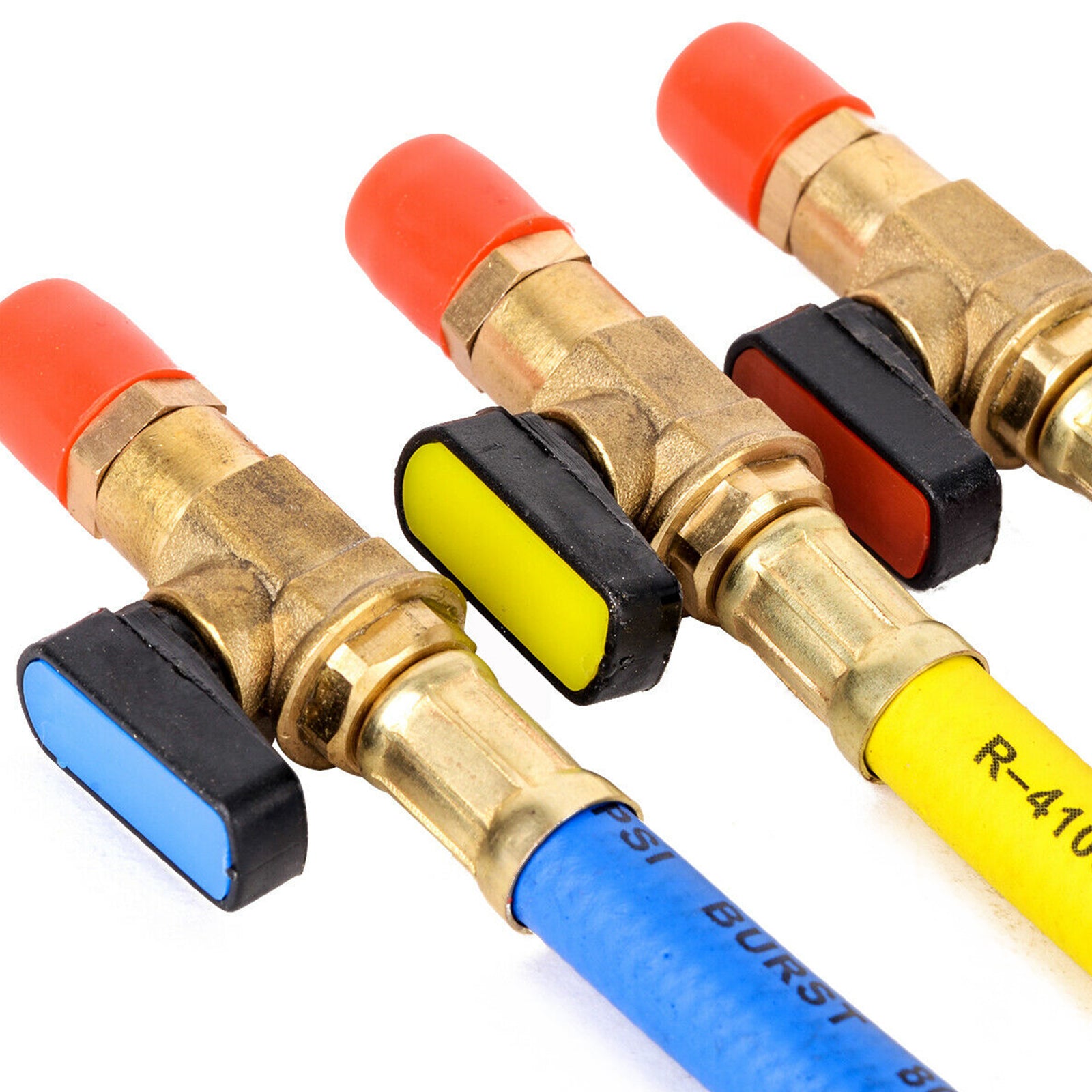 3x Manifold Gauge A/C Refrigeration Charging Hoses P345