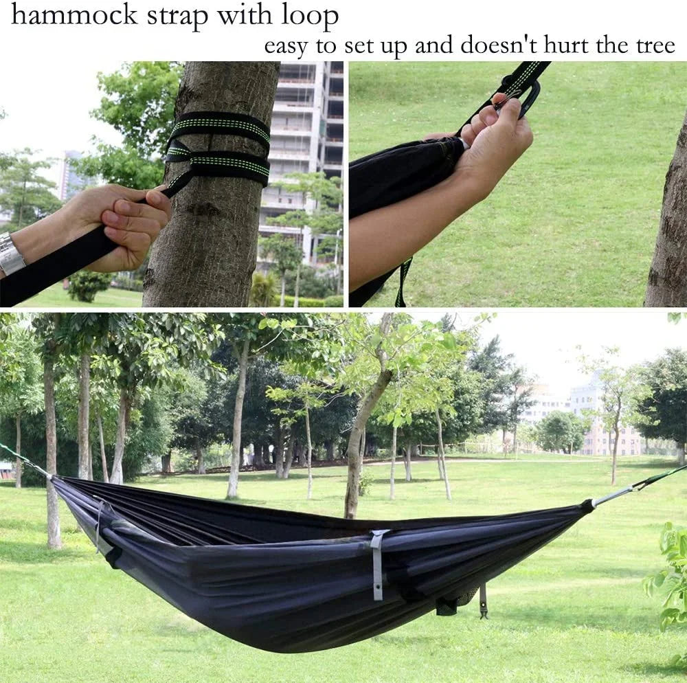 Orange Lightweight Camping Hammock Tent with Mosquito Net and Rainfly L30791