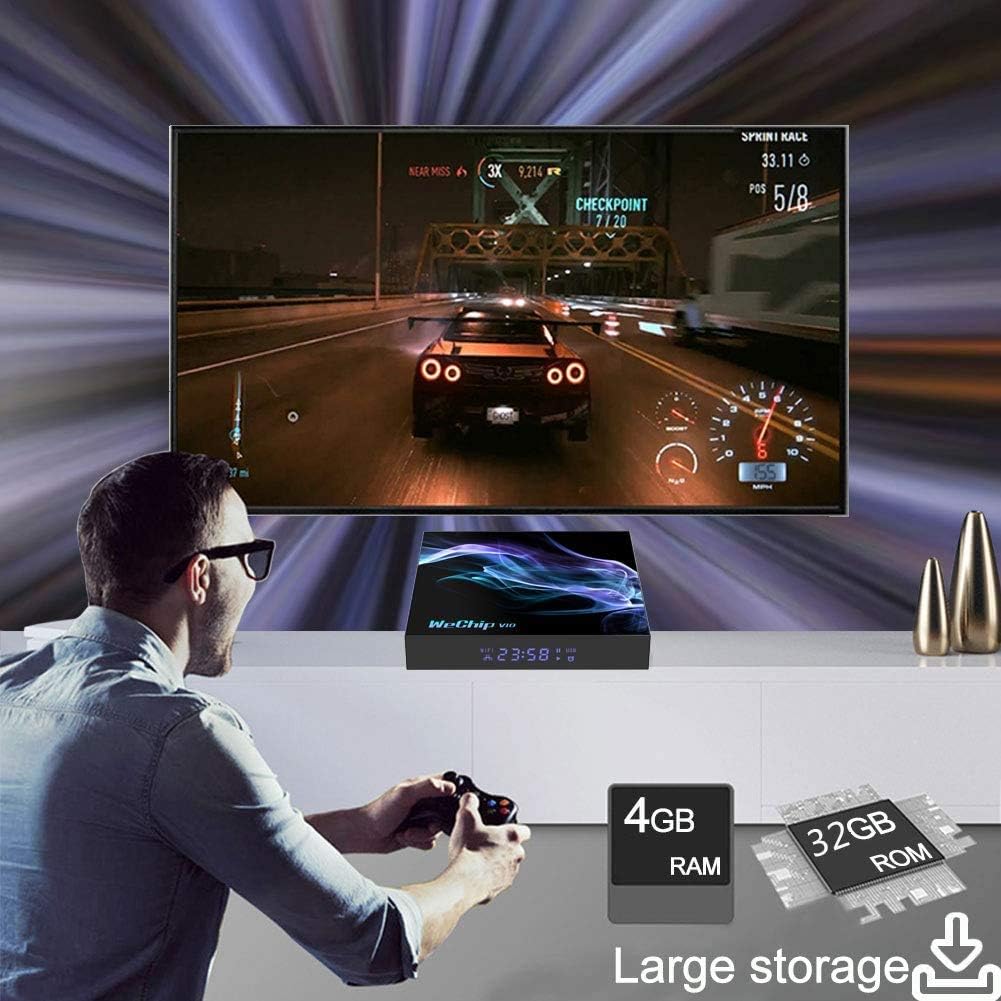 Android TV Box 4GB RAM 32GB ROM with Backlit Keyboard Pack of 2 Q78747