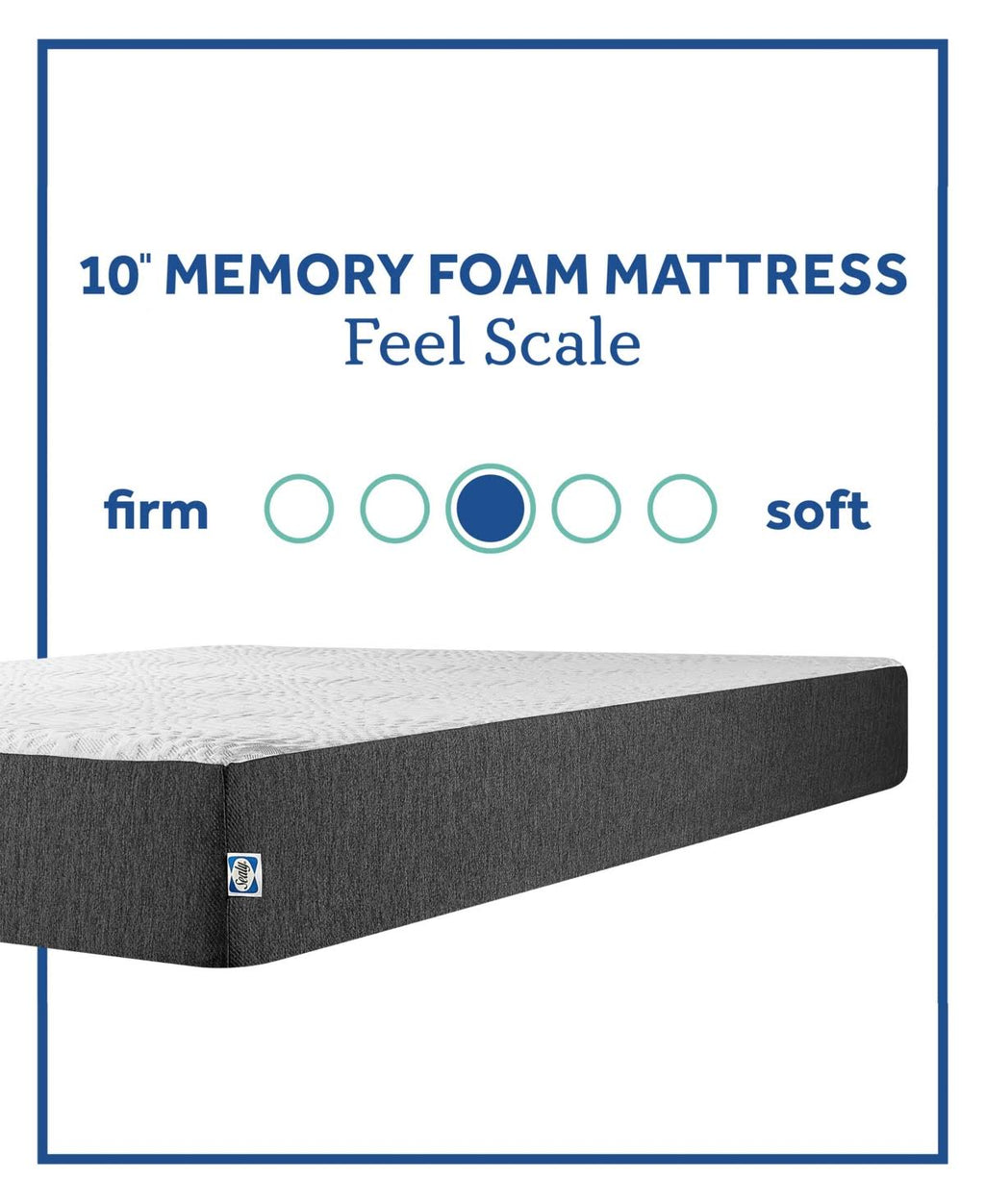 10 in. Full Medium Memory Foam Mattress O7701