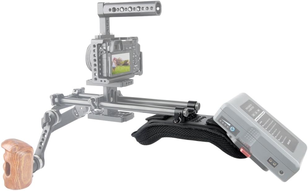 Shoulder Mount Support System for Video Camcorder Camera DSLR Rig (15mm Railblock) Pack of 2 S9019