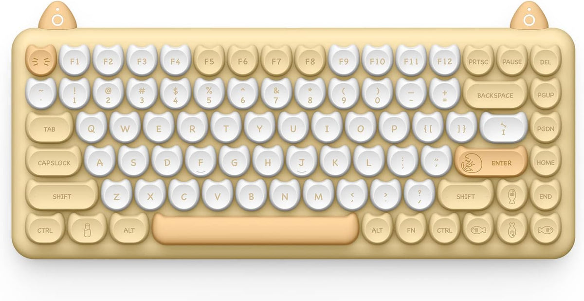 Wireless Mechanical Keyboard 84 Keys with White LED Backlit S996242