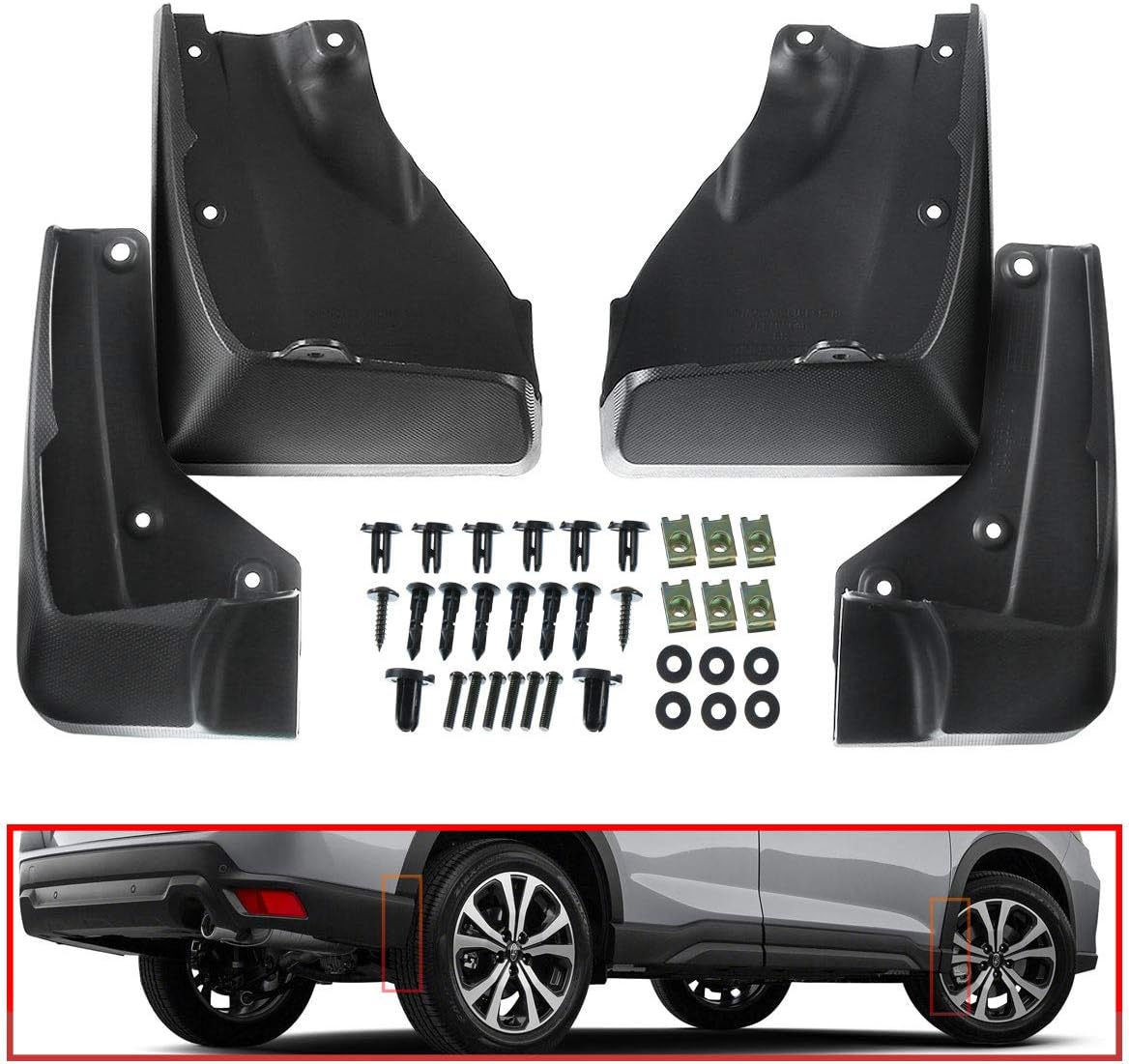 Splash Guard Mud Flaps 4-PC Set Pack of 2 K243