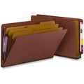 Red End Tab Pressboard Classification Folders with Fasteners Z95156
