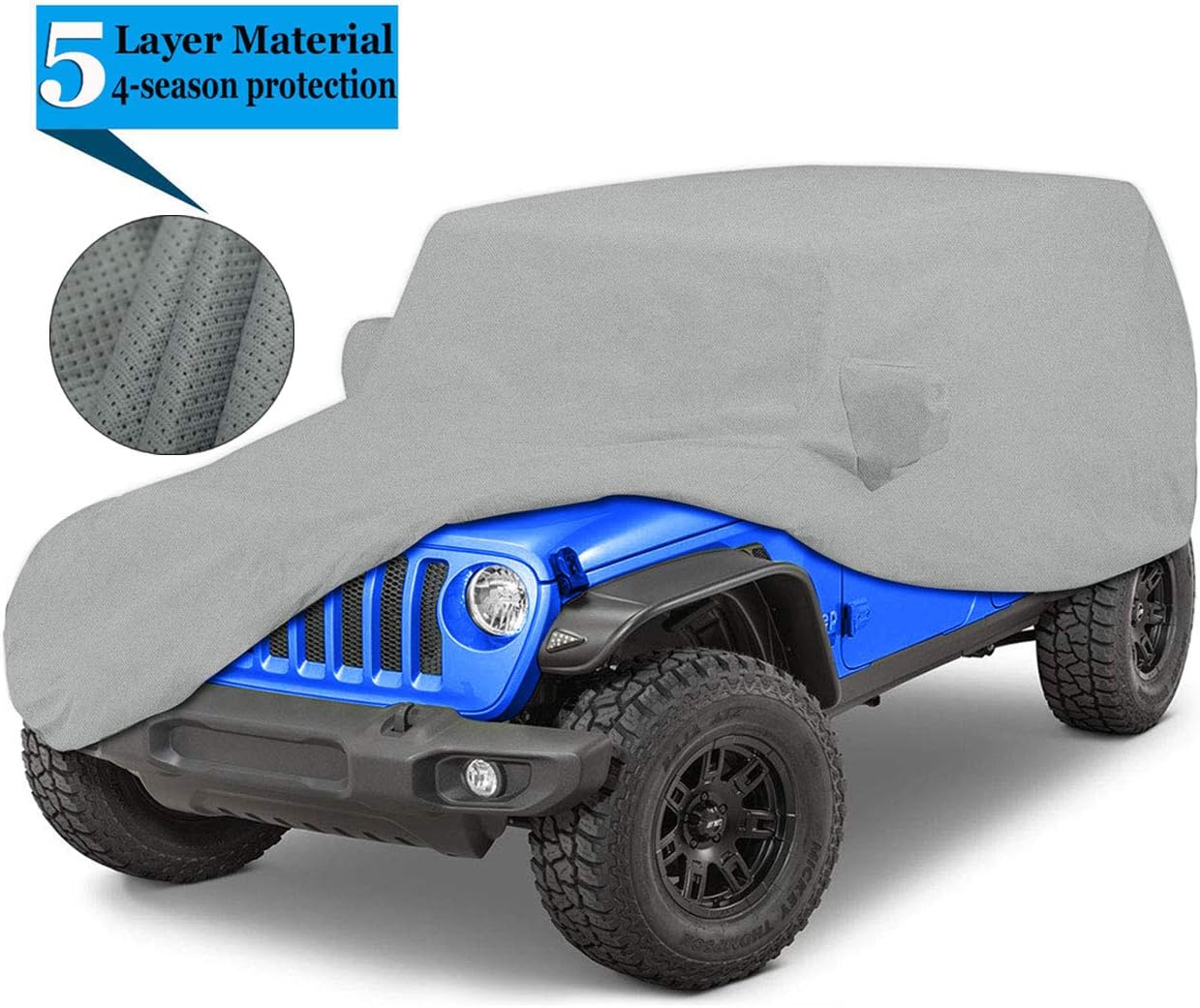 Water Resistant Car Cover for Jeep Wrangler Unlimited 4-Door S8650