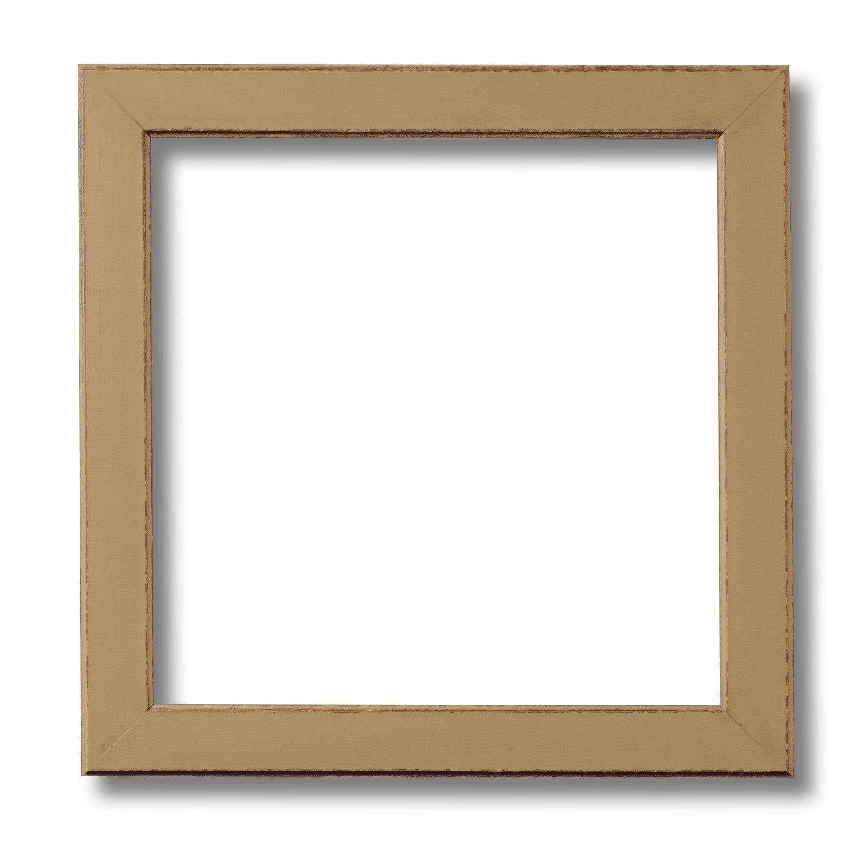 Light Ochre Beveled Edge Wood Frame F9124