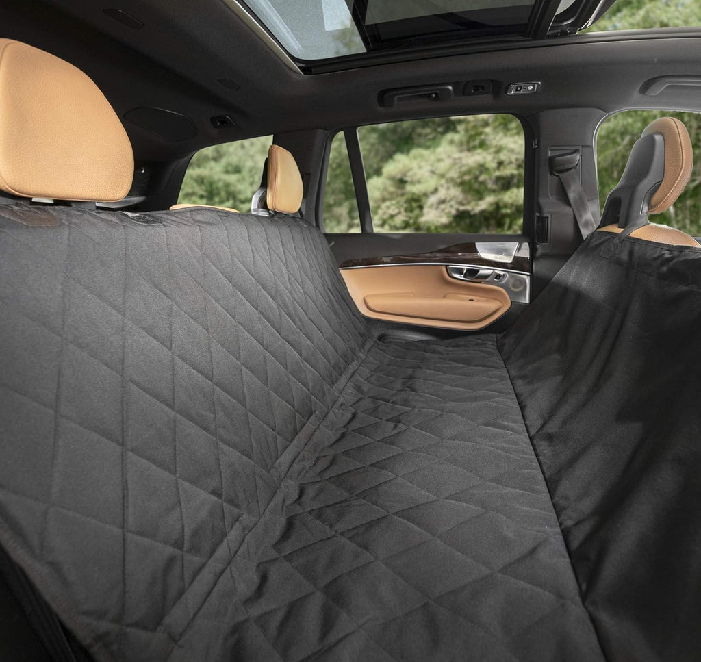 Rear Car Seat Protector with Hammock, Waterproof Dog Cover, Regular Black Pack of 2 K75607