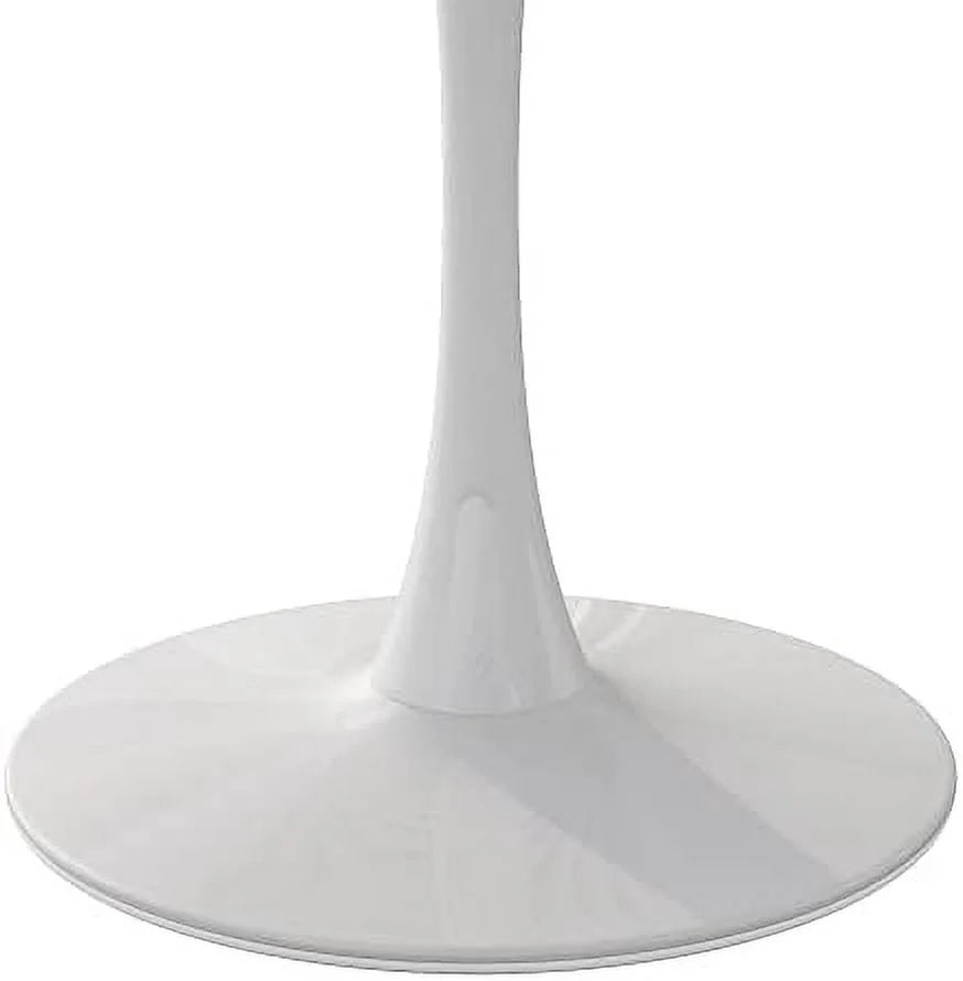 32" Round Dining Table with Printed Marble Table Top Metal Base I83101