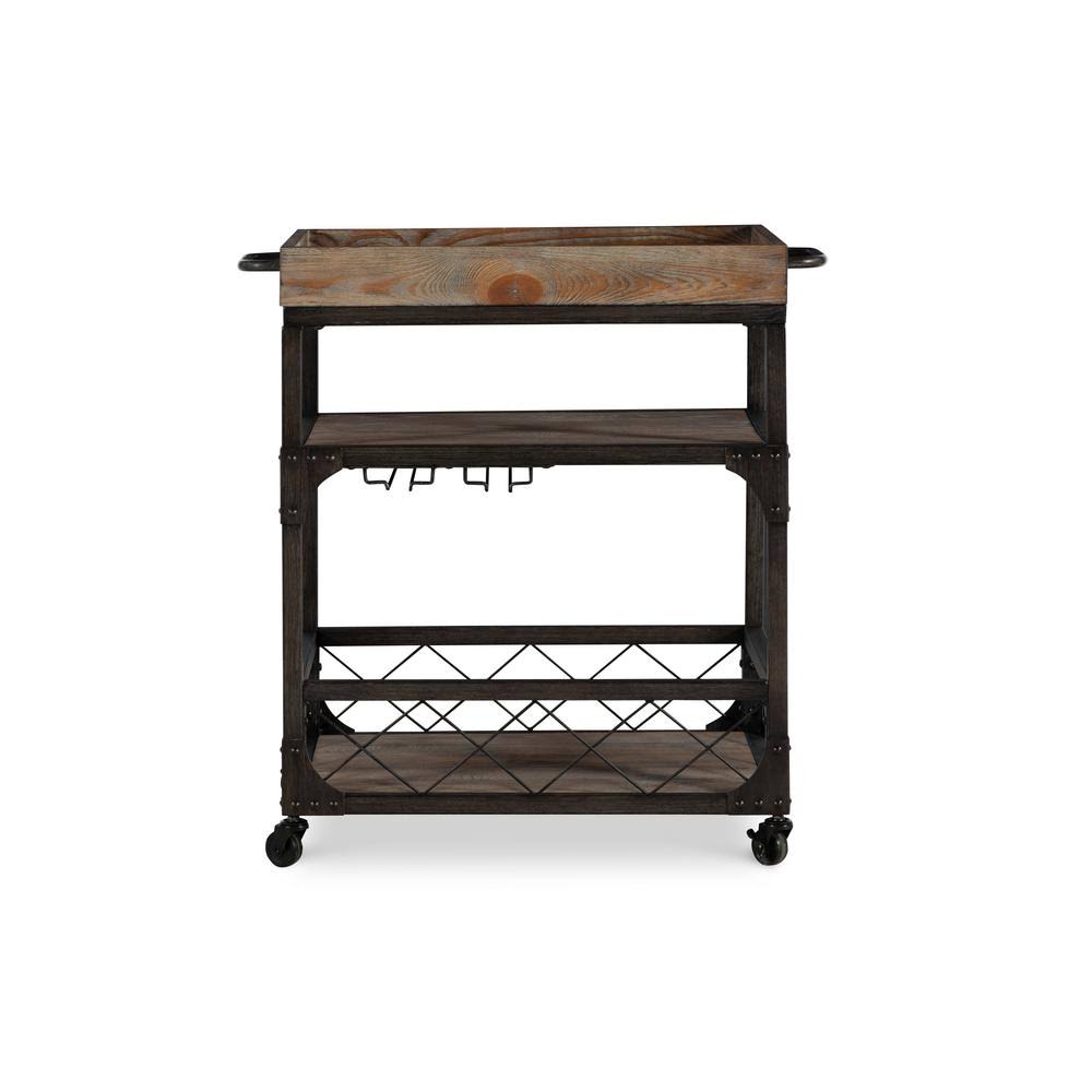 Brown Rustic Rectangle Bar Cart U1187
