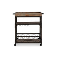 Brown Rustic Rectangle Bar Cart U1187