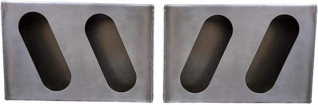 Triple Oval Slanted Steel Light Box (1 pair) Q351384