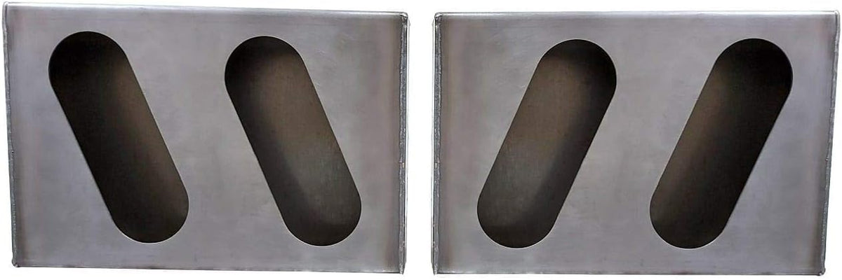 Triple Oval Slanted Steel Light Box (1 pair) Q351384
