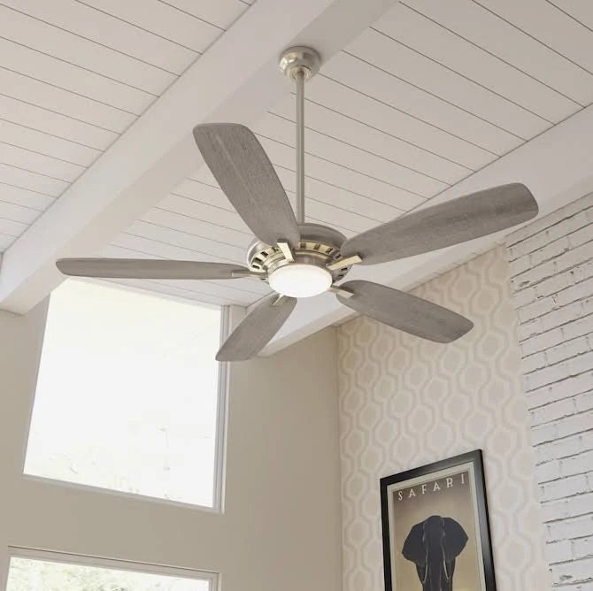 52x22 Pewter LED Indoor 5-Blade Fan with Remote P282012