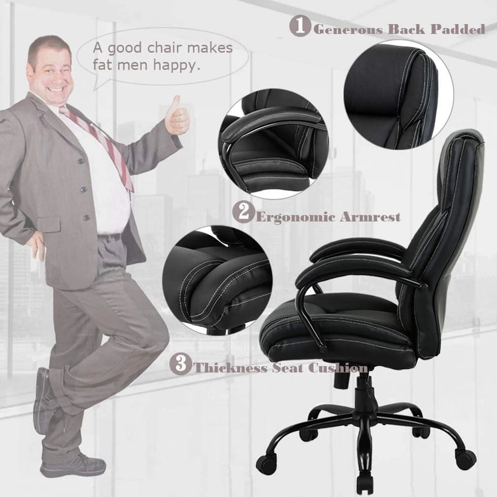 Black High Back PU Leather Executive Office Chair E740432