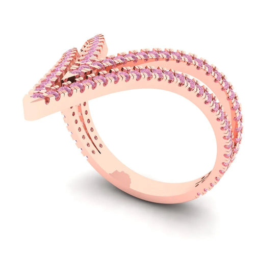 0.52 ct Pink Diamond 14k Rose Gold Ring size 3.75 V750635