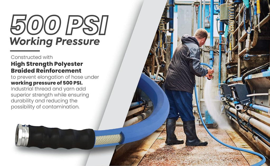 1" x 100' 100% Rubber Garden Hose, 500 PSI U67079