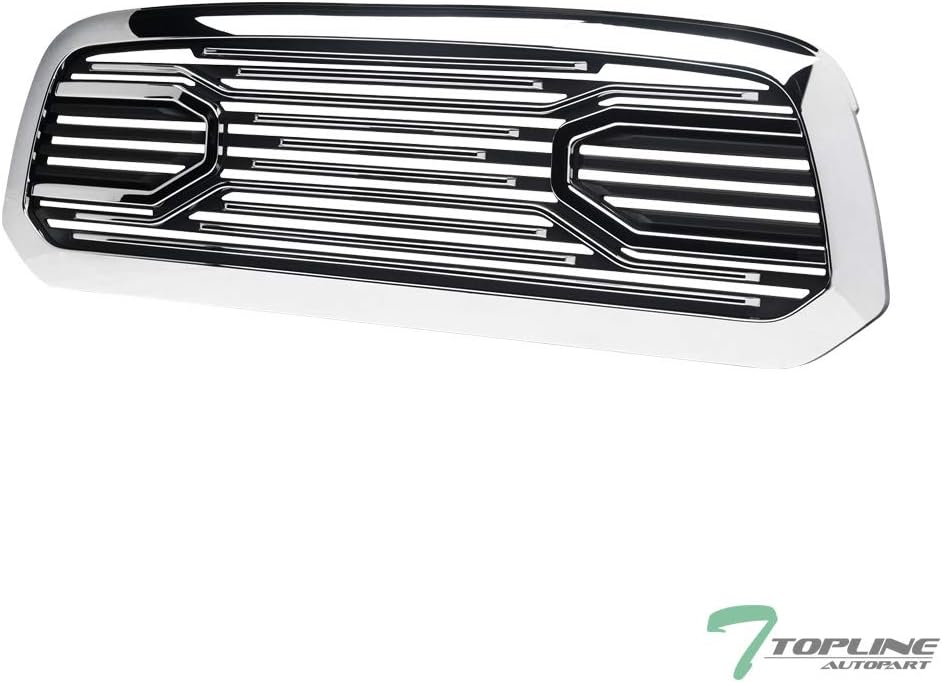 Chrome ABS Front Hood Bumper Grill Grille For Dodge Ram 1500 13-18 / Classic 19-22 A7242