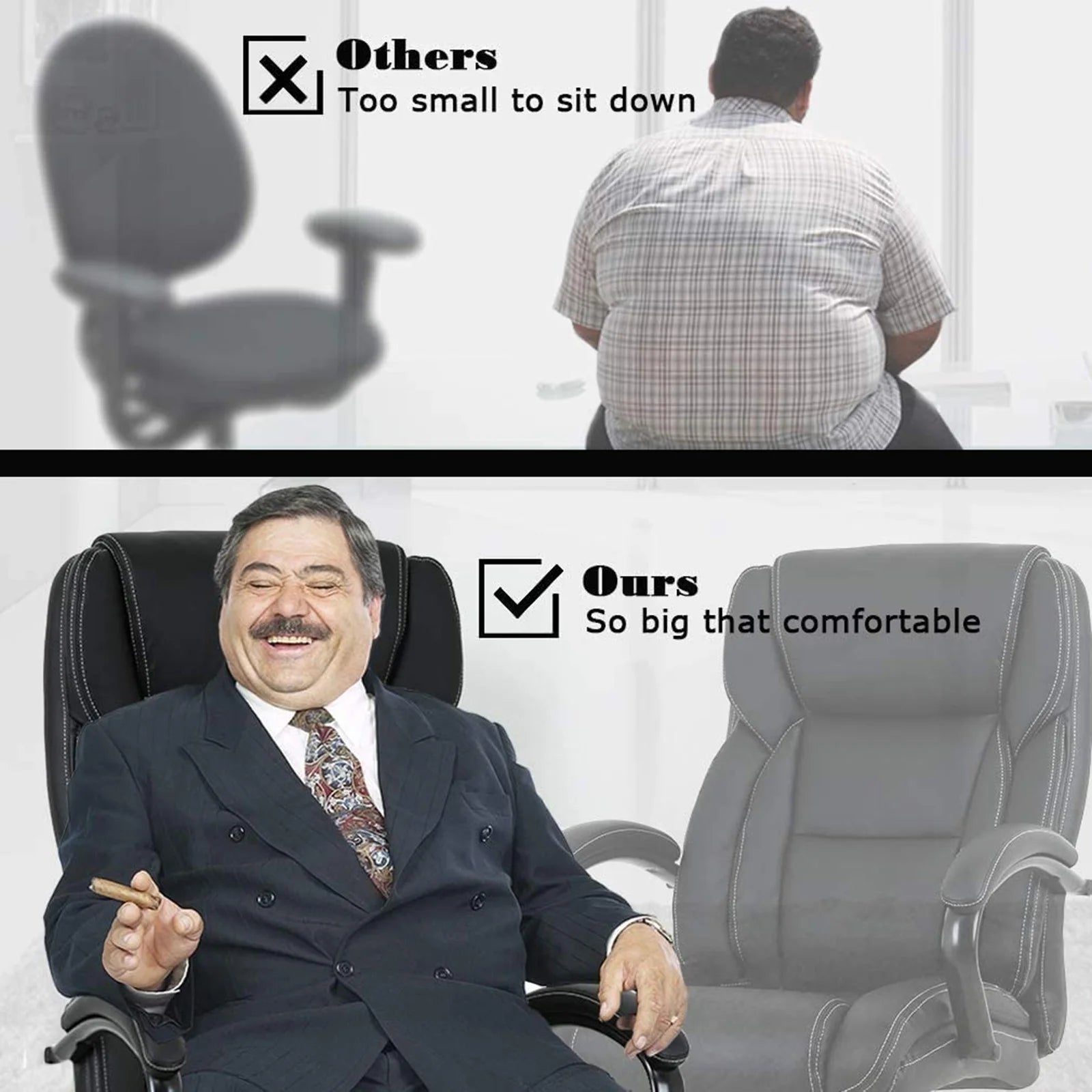 Black High Back PU Leather Executive Office Chair E740432